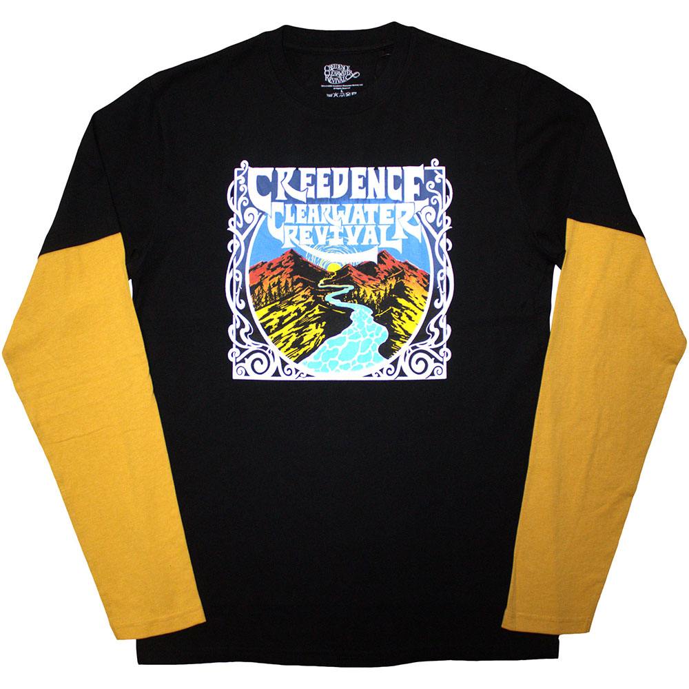 Creedence Clearwater Revival - River Longsleeve shirt - Zwart/Geel